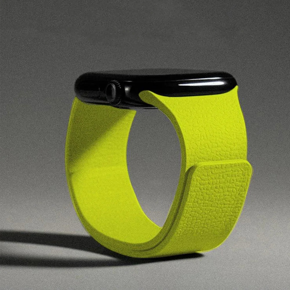 Vaihteranneke Apple Watchiin magneettisilikonki neonkelta