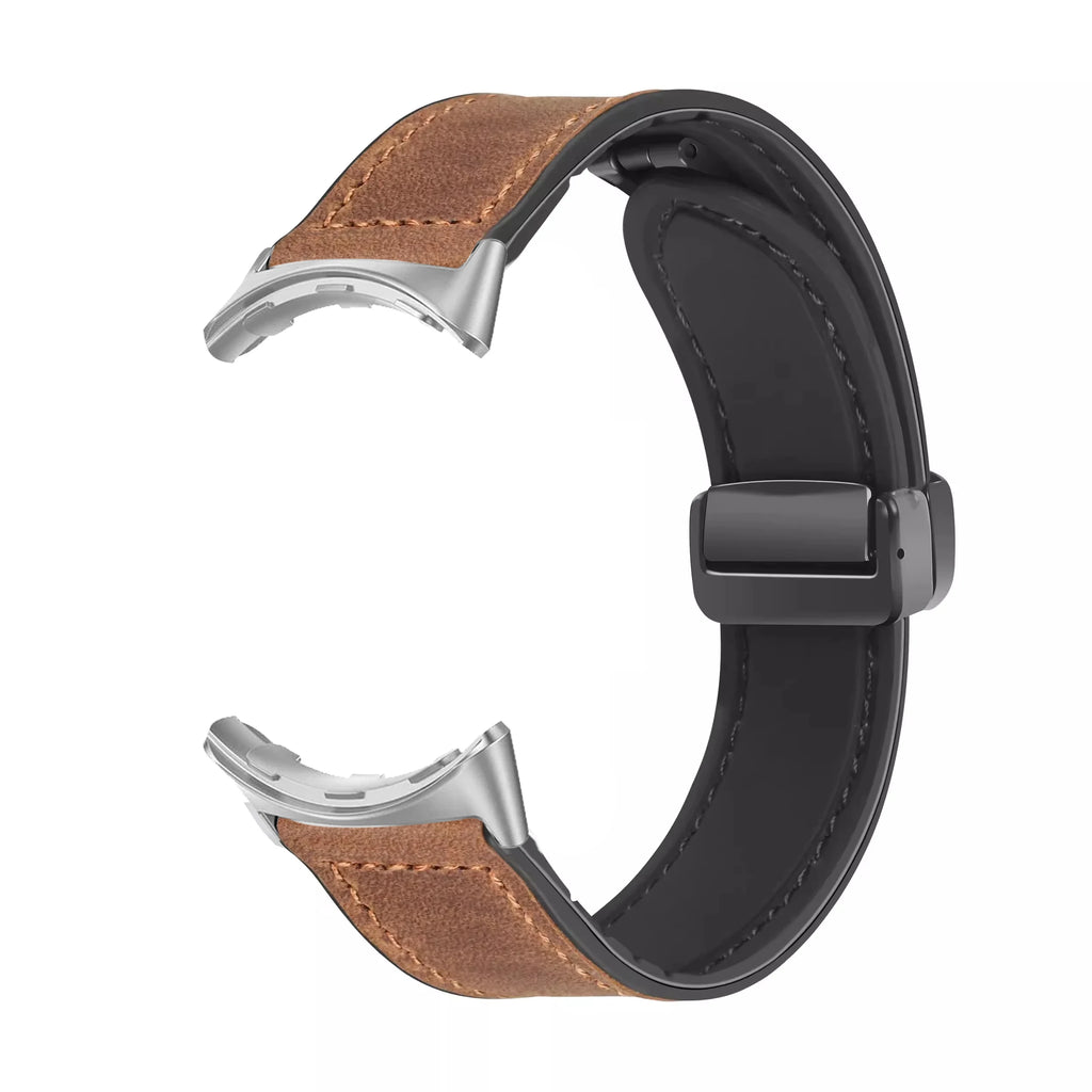 Vaihtoranneke Google Pixel Watch 1, 2, 3, 4, 41 mm, 45 mm, ruskeasta nahasta 