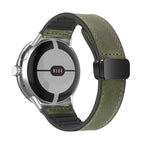 Vaihtoranneke Google Pixel Watch 1, 2, 3, 4, 41 mm, 45 mm, vihreästä nahasta