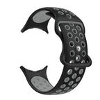 Vaihderanneke Google Pixel Watch 1, 2, 3, 4 41mm 45mm -kelloihin musta ja harmaa
