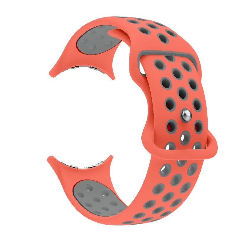 Vaihderanneke Google Pixel Watch 1, 2, 3, 4 41mm 45mm -kelloihin punainen ja musta