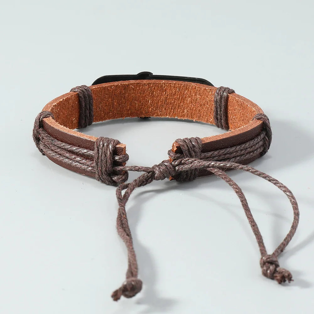 Nahkainen ankkurirannekoru Aalloille 