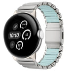 Ruostumattomasta teräksestä valmistettu ranneke Google Pixel Watch 3, 4, 45mm:lle 