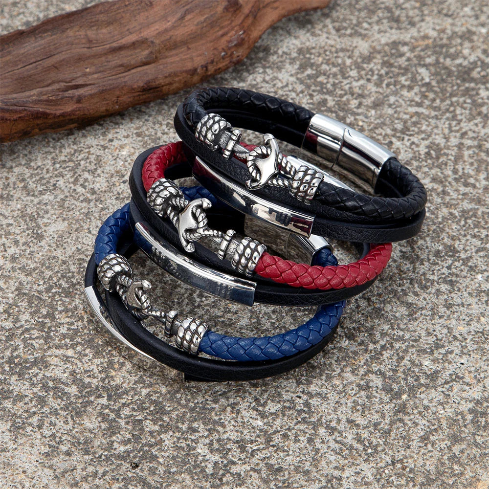 Kolminkertainen ankkurirannekoru 