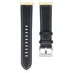 Nahkaranneke Fitbit Versa 3, Versa 4, Sense 1 ja Sense 2 -kelloon musta