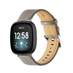 Nahkaranneke Fitbit Versa 3, Versa 4, Sense 1 ja Sense 2 -kelloon harmaa