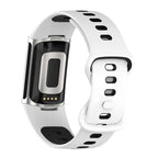 Silikoniranneke Fitbit Charge 5, Charge 6 -kelloon valkomusta