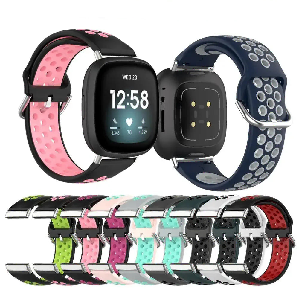Fitbit Versa 3, Versa 4, Sense 1 ja Sense 2 -kellojen silikoniranneke 