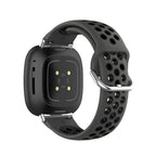 Fitbit Versa 3, Versa 4, Sense 1 ja Sense 2 -kellojen silikoniranneke musta
