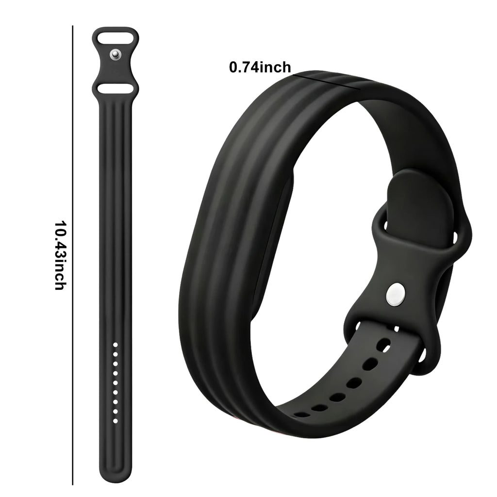 Silikoniranneke Google Fitbit Air -kellolle, musta
