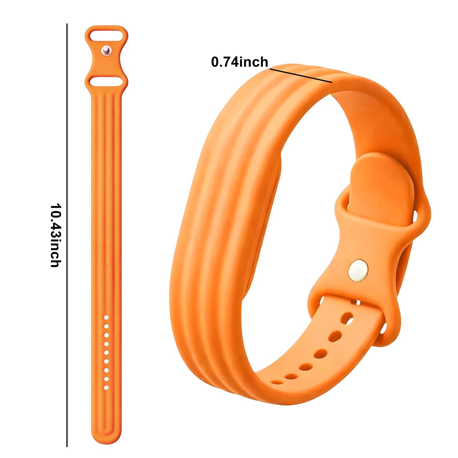 Silikoniranneke Google Fitbit Air -kellolle, oranssi