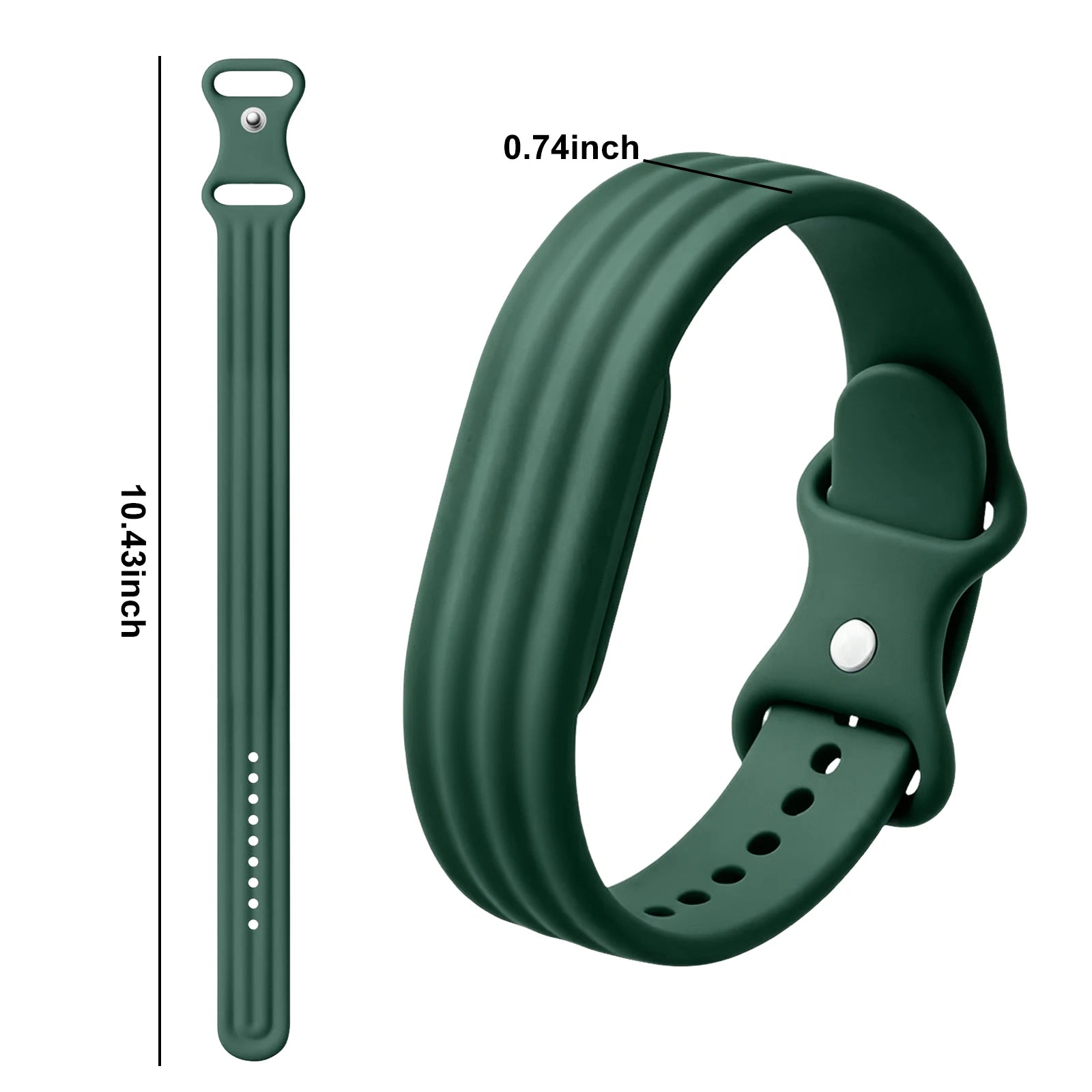 Silikoniranneke Google Fitbit Air -kellolle, vihreä