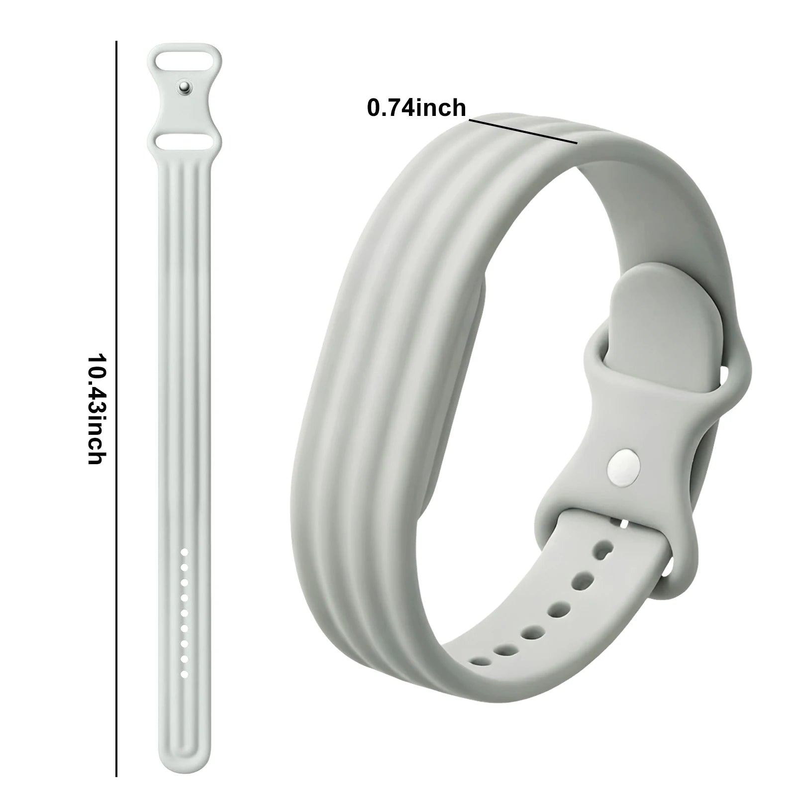 Silikoniranneke Google Fitbit Air -kellolle, valkoinen