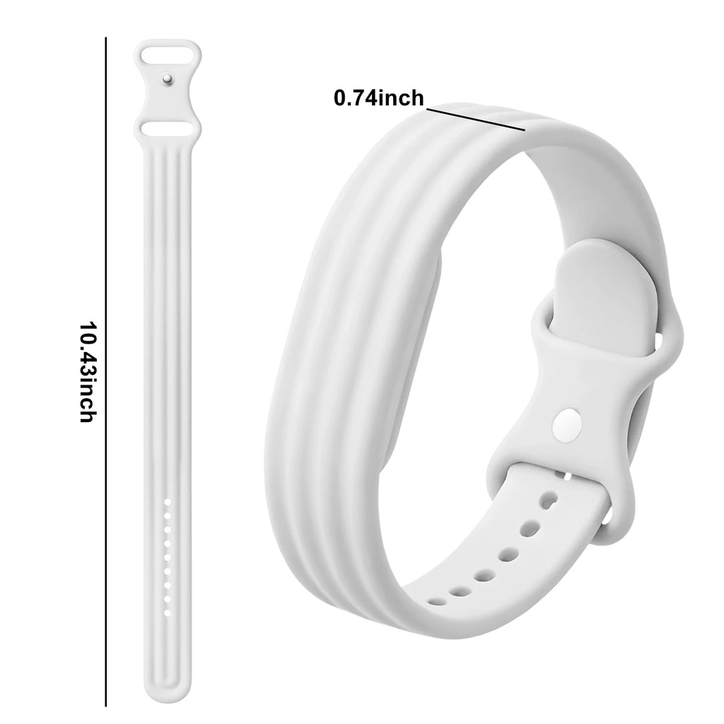 Silikoniranneke Google Fitbit Air -kellolle, valkoinen