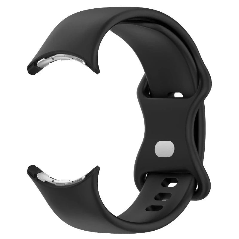 Google Pixel Watch 1 & 2 silikoniranneke älykelloon musta