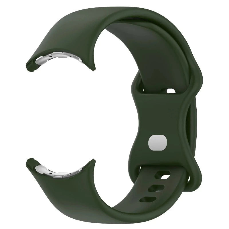 Google Pixel Watch 1 & 2 silikoniranneke älykelloon armeijanvihreä