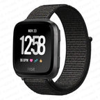 Fitbit Versa 3 Versa 4 Sense 2 musta kangasranneke