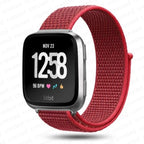 Fitbit Versa 3 Versa 4 Sense 2 punainen kangasranneke