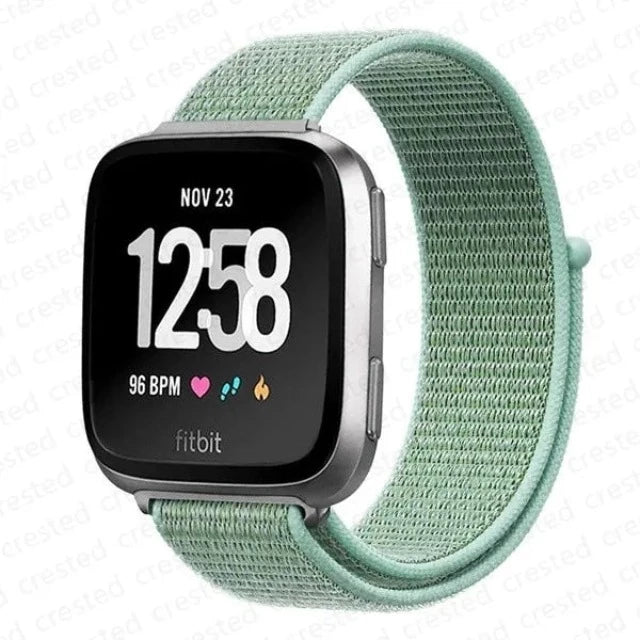 Kangasranneke Fitbit Versa 3 Versa 4 Sense 2 -kelloon, vihreä