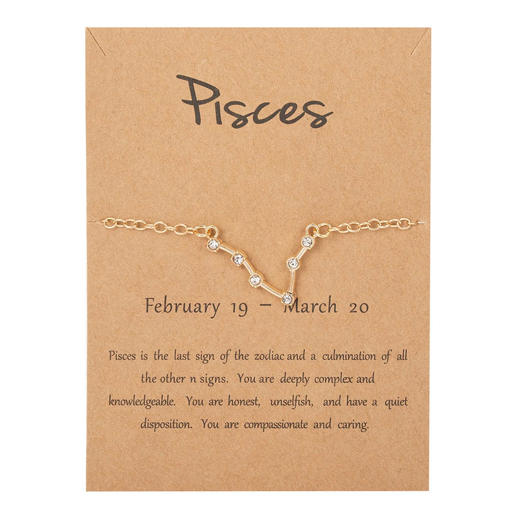 Rannekoru naisille horoskooppimerkki 12 tähdistöä kalat