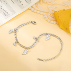 Palmulehden ja zirkonin rannekoru 