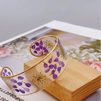 Rannekoru Gourmette Kukka Kirkkaassa Violettisessa Hartsissa a