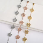 Rannekoru Gourmette 5 terälehtisillä kukilla ruusukulta