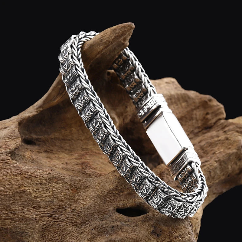 Tiibetin buddhalainen miesten rannerengas 