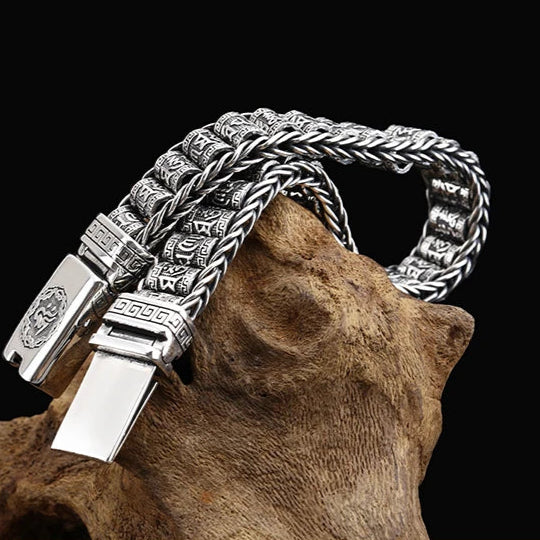 Tiibetin buddhalainen miesten rannerengas 