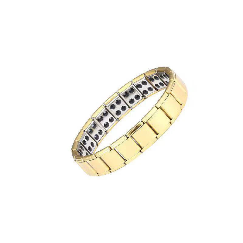 Miesten magneettirannekoru anti-stress kultainen