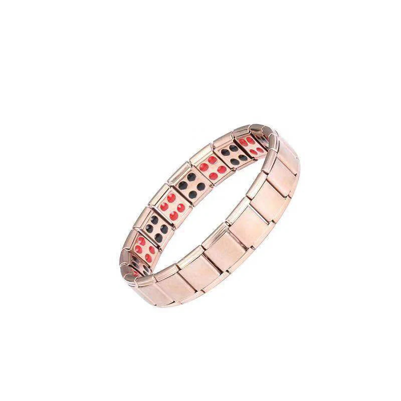 Miesten magneettirannekoru anti-stress ruusukultainen