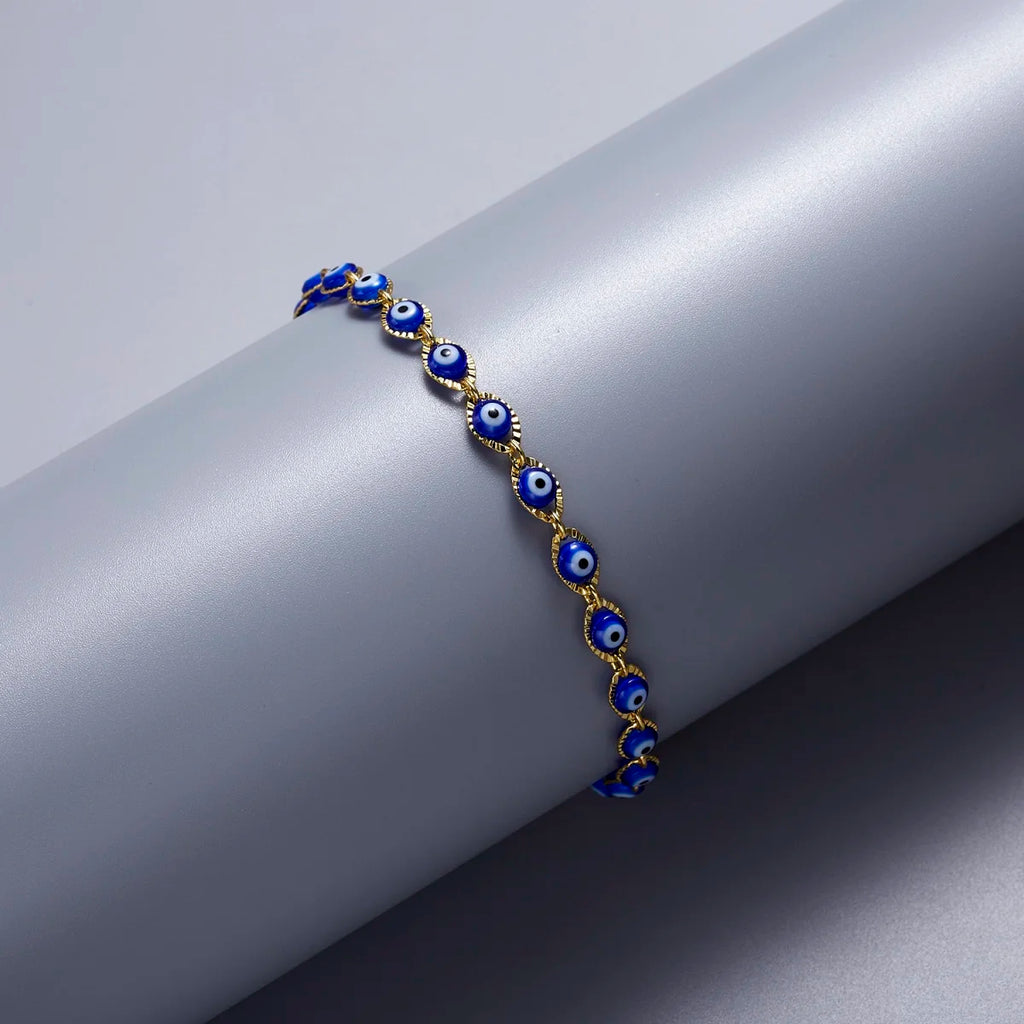 Sininen paha silmä rannekoru, boheemi tyyli 