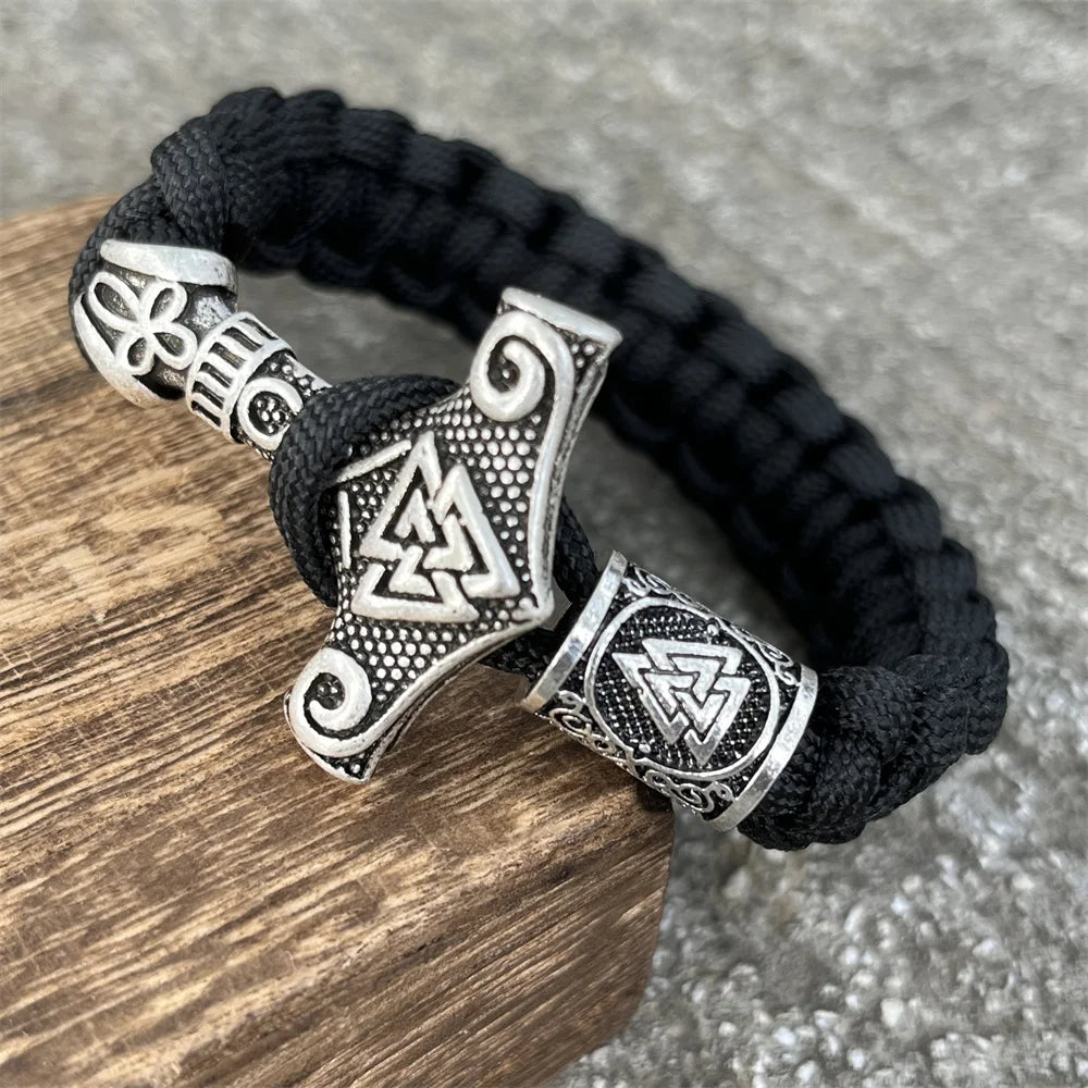 Mjolnir-rannekoru - Thorin vasara Viking musta 2 