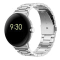 Rannekoru karkaistusta teräksestä älykelloon Google Pixel Watch 1 & 2 hopea