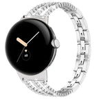 Rannekoru naisille Google Pixel Watch 1, 2, 3, 4 41mm 45mm hopea