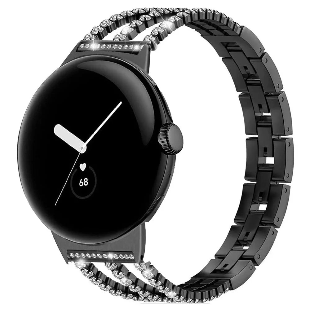 Rannekoru naisille Google Pixel Watch 1, 2, 3, 4 41mm 45mm musta
