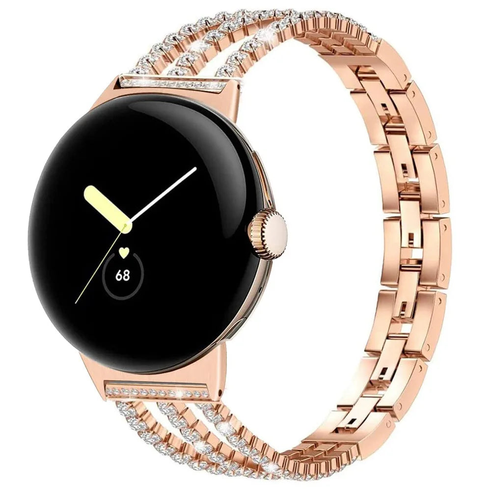 Rannekoru naisille Google Pixel Watch 1, 2, 3, 4 41mm 45mm ruusukulta