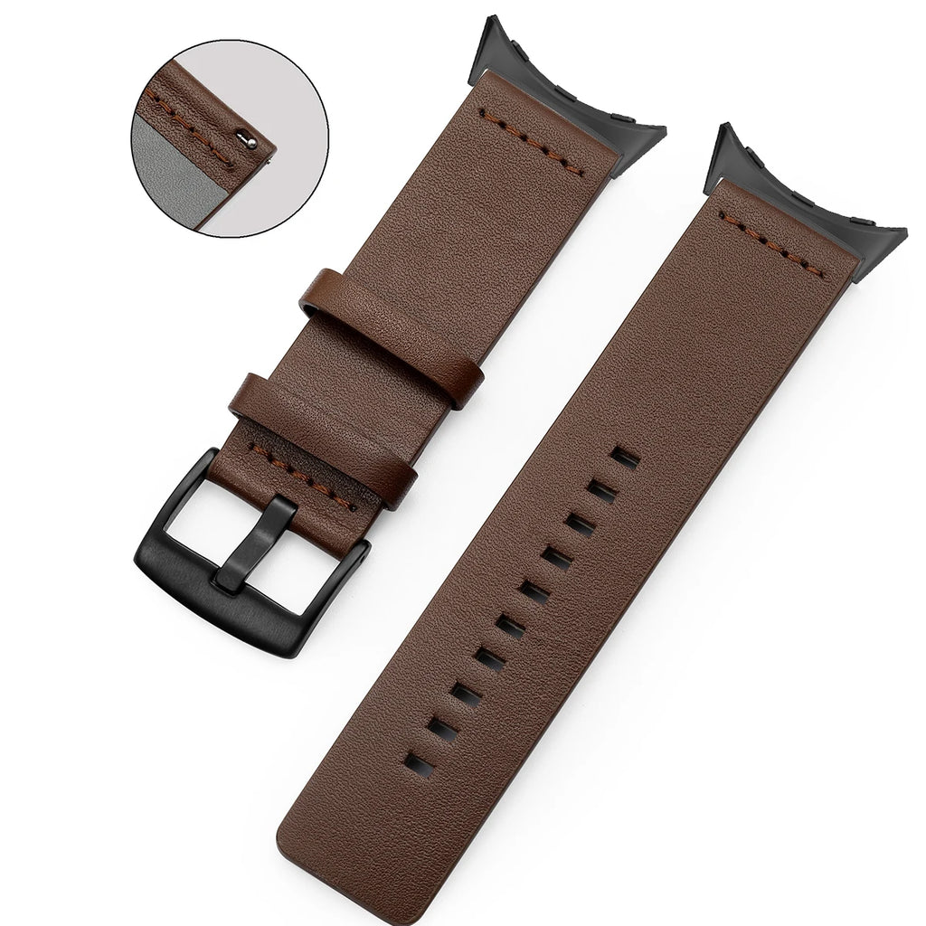Nahkaranneke Google Pixel Watchille, ruskea 1, 2, 3, 41mm 45mm