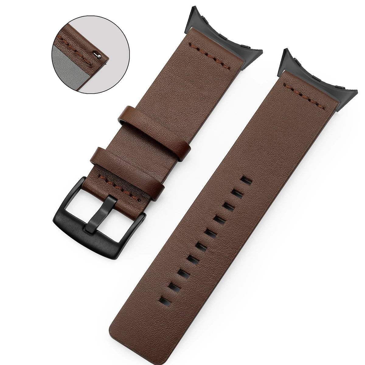 Nahkaranneke Google Pixel Watchille, ruskea 1, 2, 3, 41mm 45mm