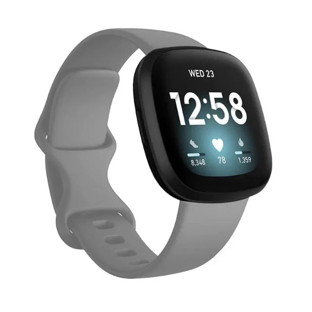 Ranneke Fitbit Versa 3 -kellolle, harmaa
