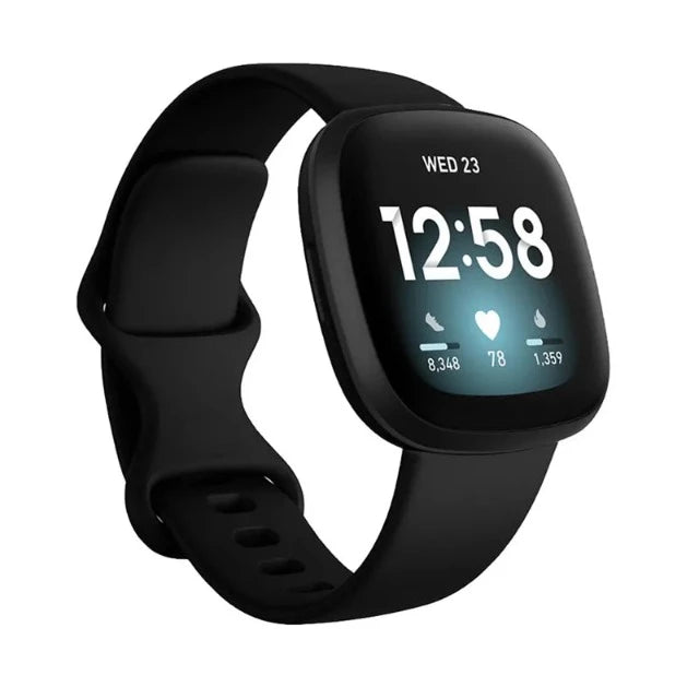 Ranneke Fitbit Versa 3 -kellolle, musta