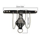 Käsirannekoru, jossa on luurankokuvio