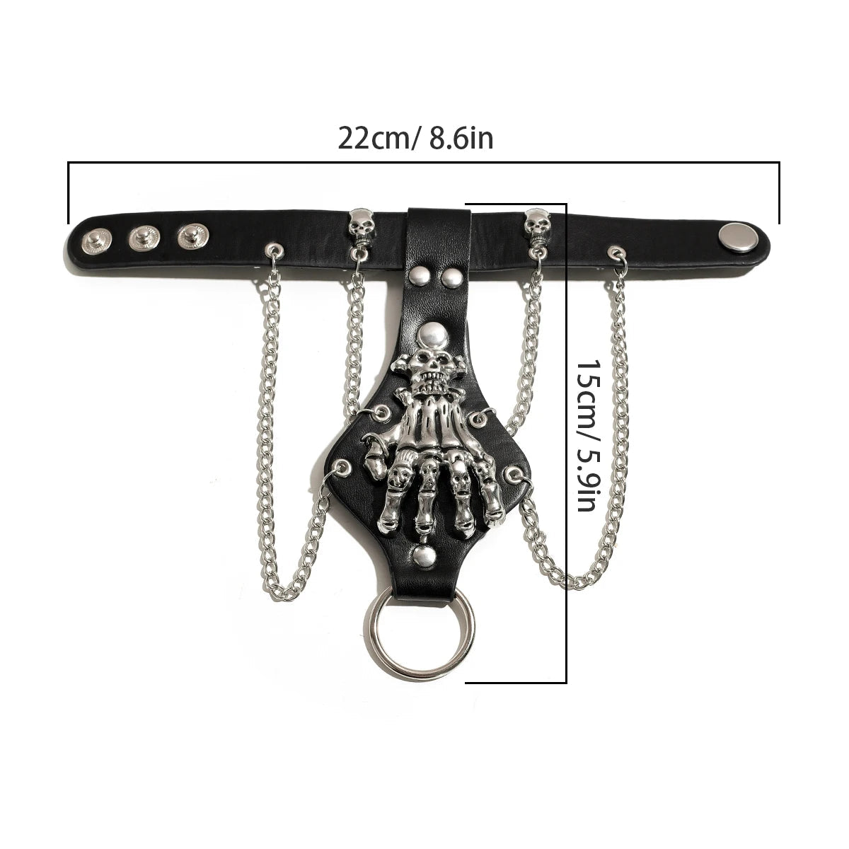 Käsirannekoru, jossa on luurankokuvio