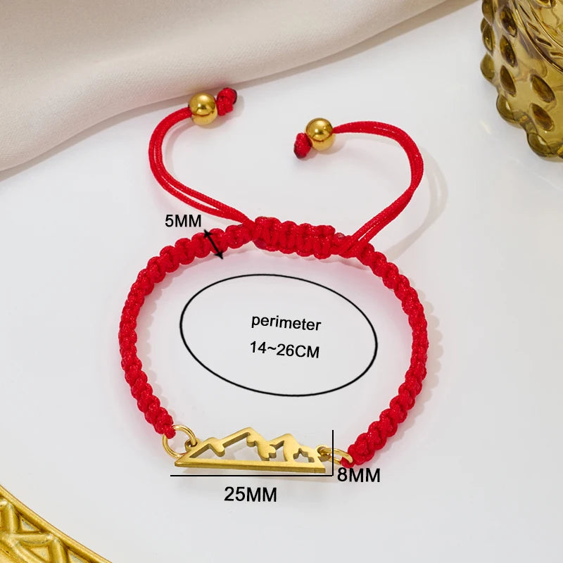 Punottu rannekoru vuorikorulla 