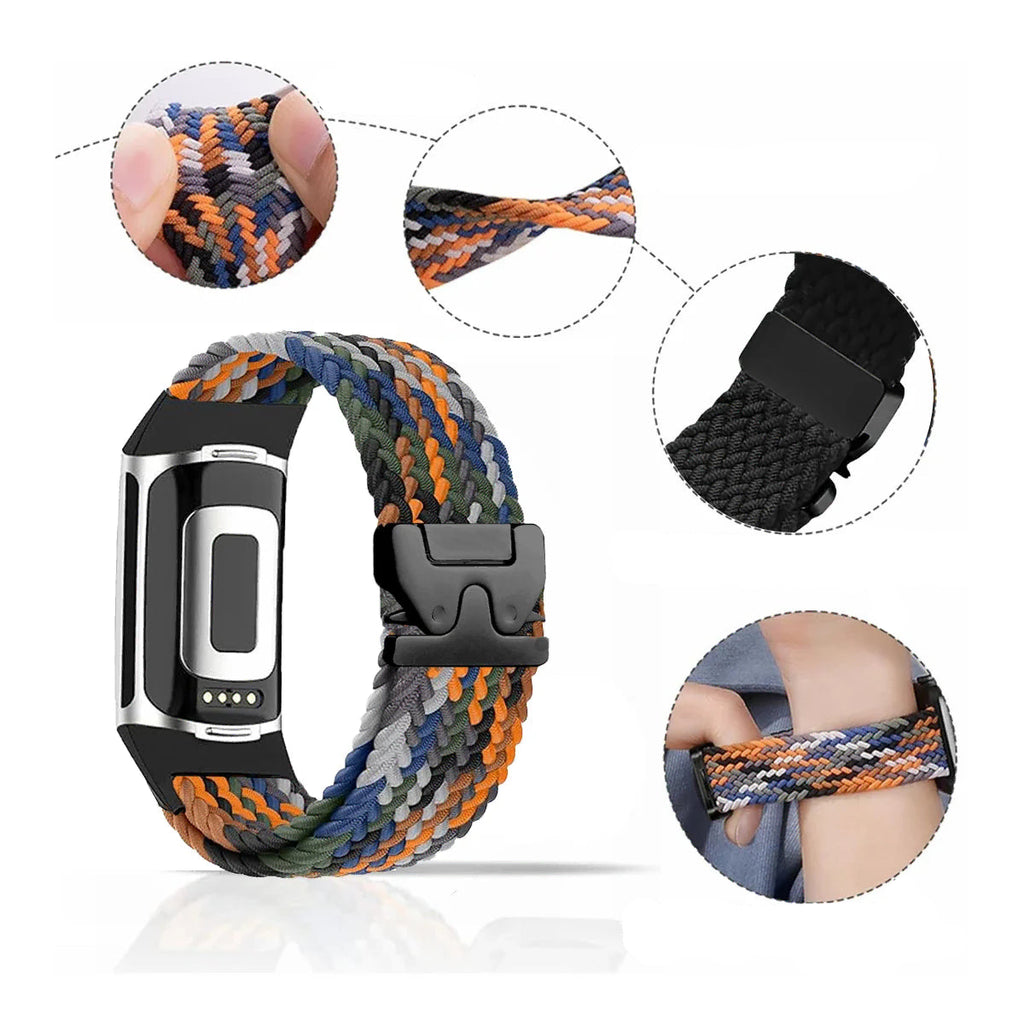 Punottu ranneke Fitbit Charge 5, Charge 6 -kelloon