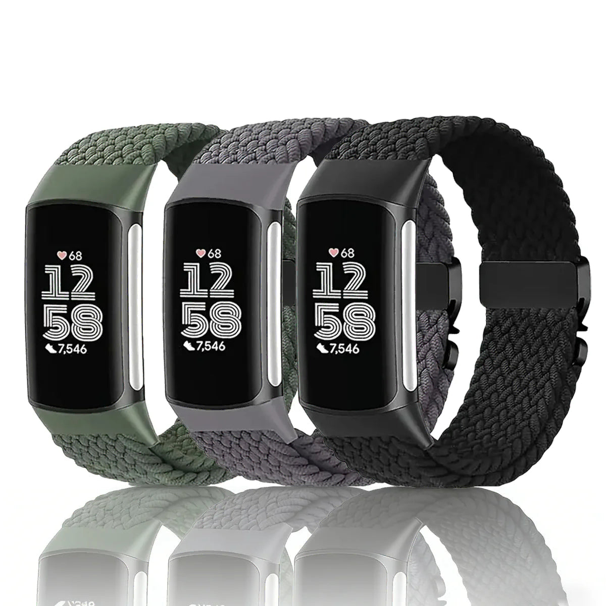 Punottu ranneke Fitbit Charge 5, Charge 6 -kelloon