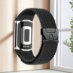 Punottu ranneke Fitbit Charge 5, Charge 6 -kelloon musta