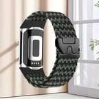 Punottu ranneke Fitbit Charge 5, Charge 6 -kelloon armeijanvihreä