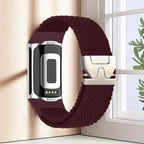 Punottu ranneke Fitbit Charge 5, Charge 6 -kelloon viininpunainen