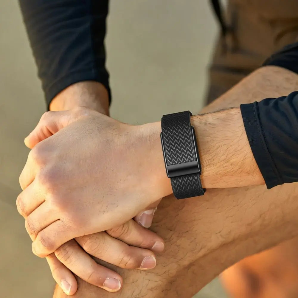 Nylonranneke Google Fitbit Air -kellolle, musta
